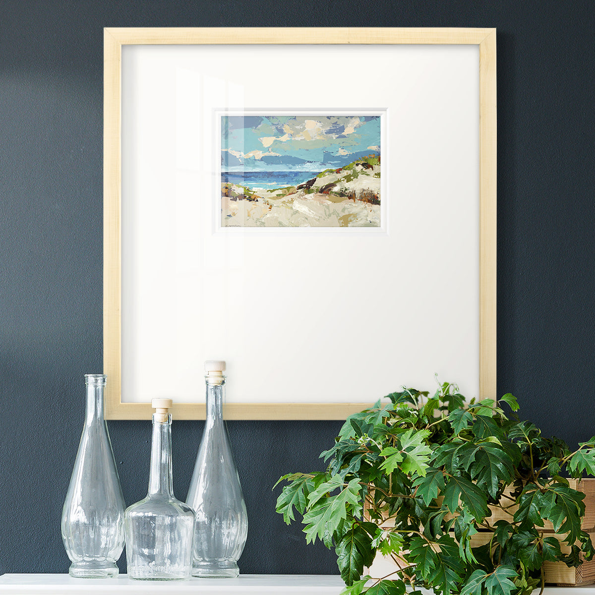 Dunes I- Premium Framed Print Double Matboard