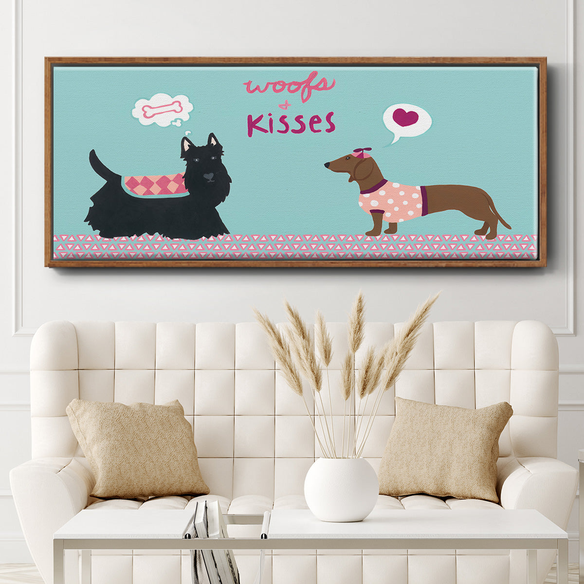 Valendogs Collection C - Floater Framed Canvas Print