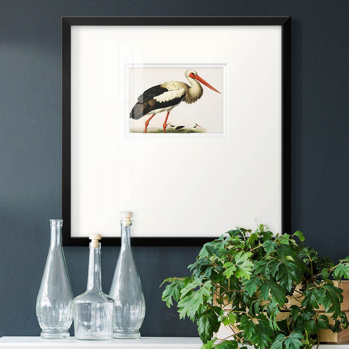 Odd Crane Premium Framed Print Double Matboard