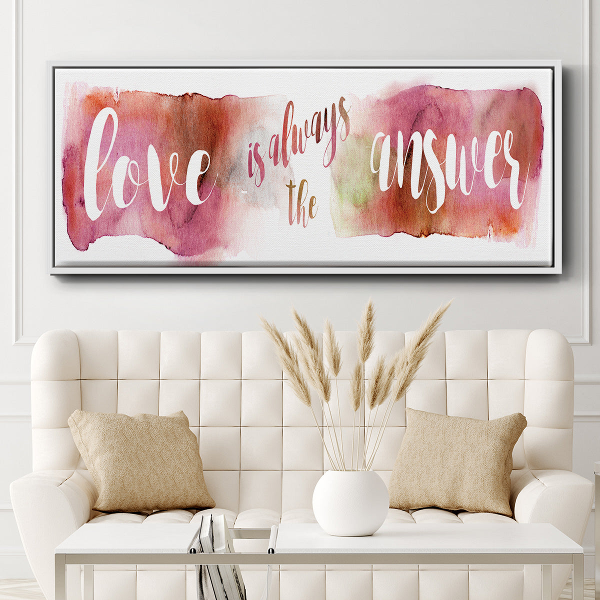 Love is the Answer - Floater Framed Canvas Print