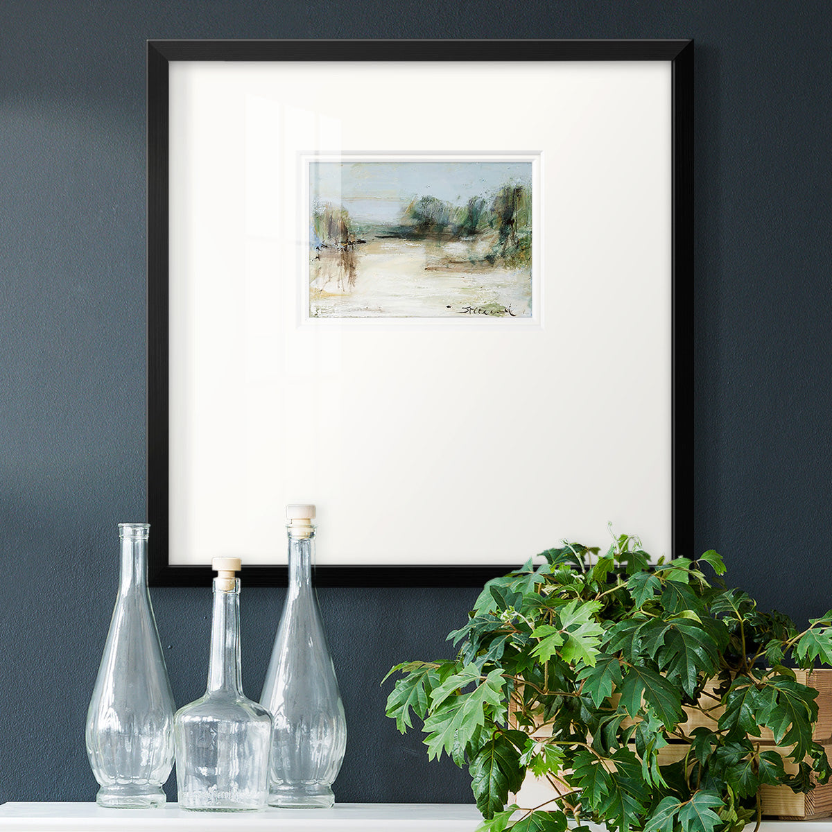 Wintery Horizon III Premium Framed Print Double Matboard