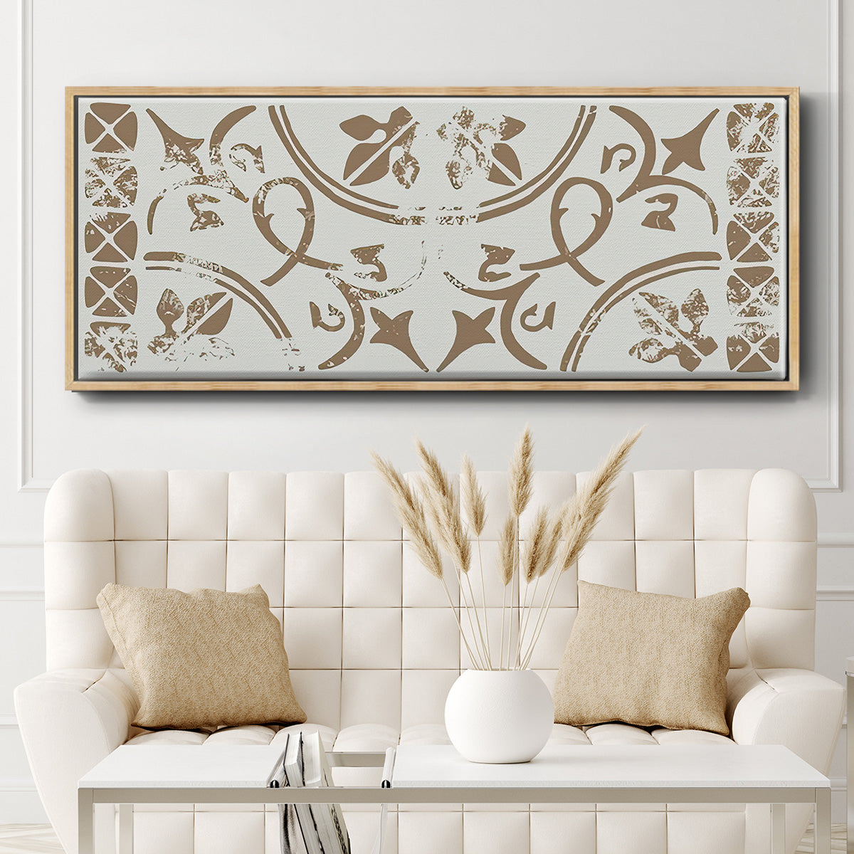 Ceramic Tile Collection D - Floater Framed Canvas Print