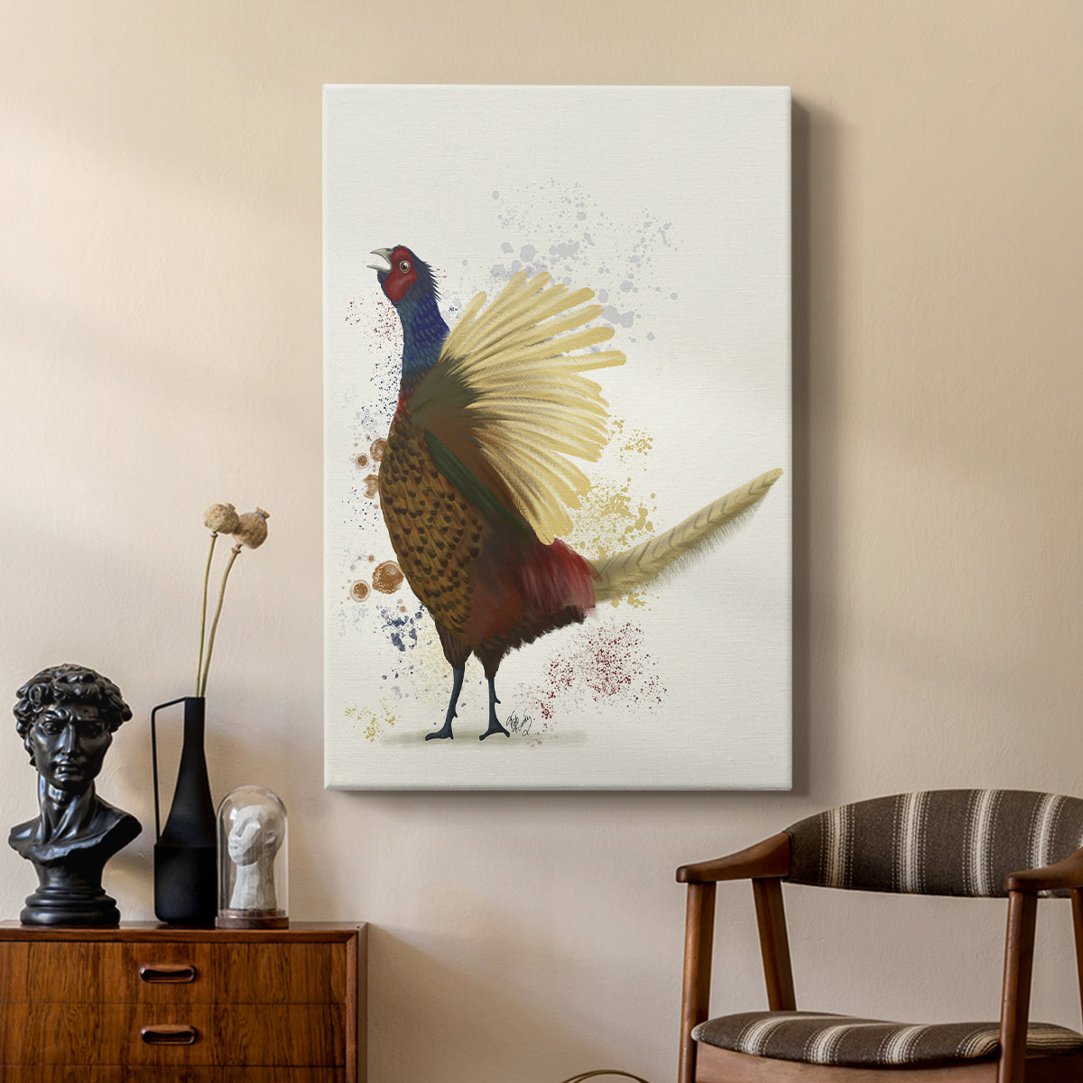 Pheasant Splash 8 - Canvas Art Print