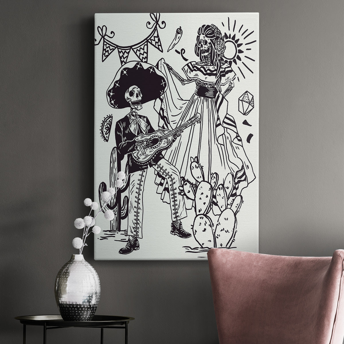 Day of the Dead Parade IV Premium Gallery Wrapped Canvas - Ready to Hang