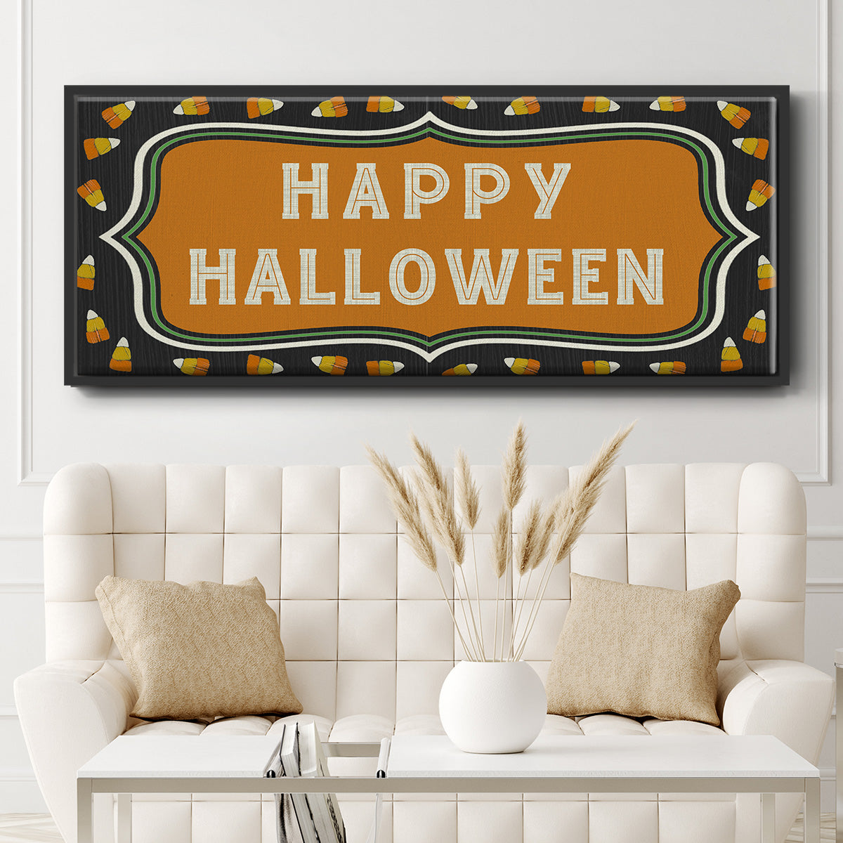 Happy Hallowween - Floater Framed Canvas Print