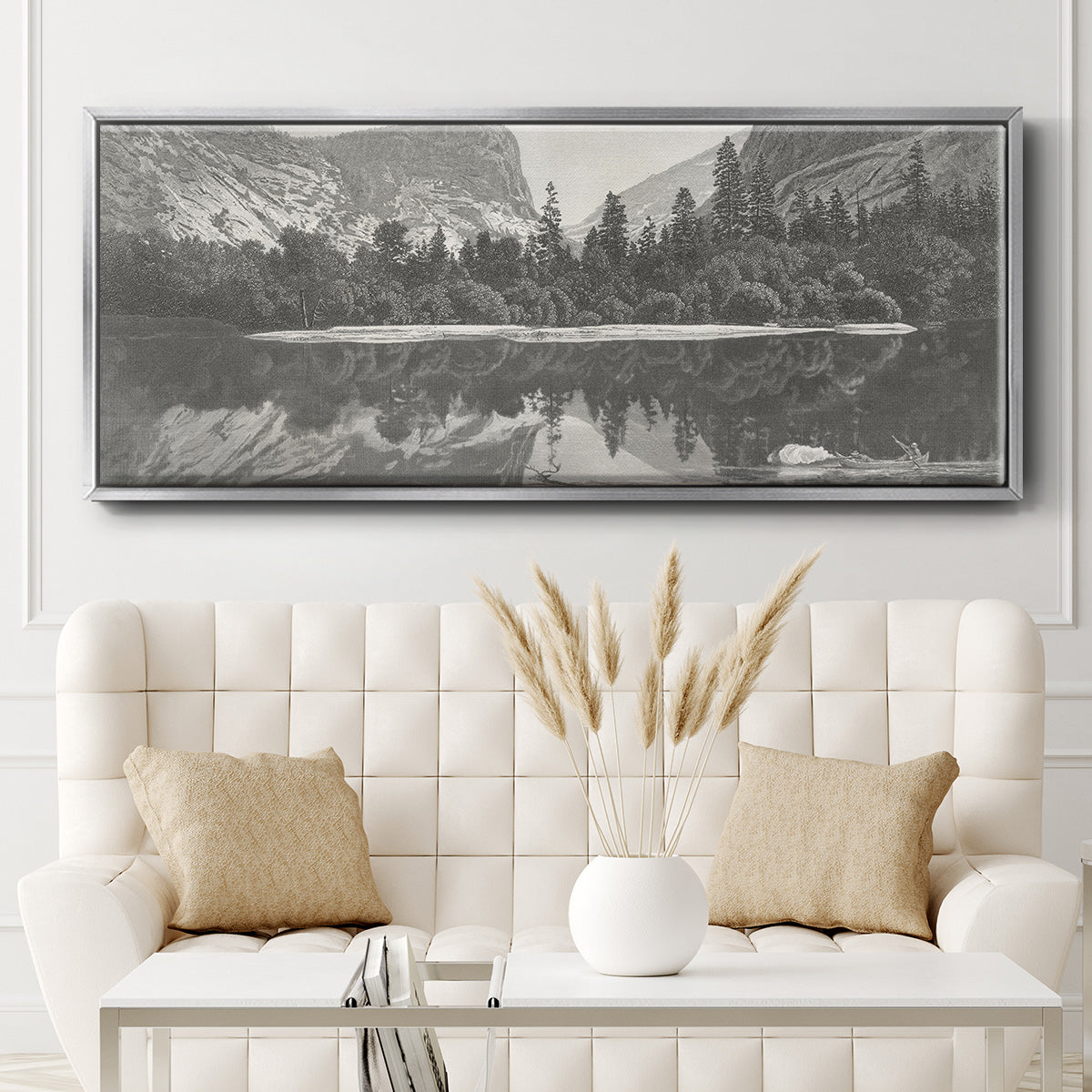 Mirror Lake, Yosemite Valley - Floater Framed Canvas Print