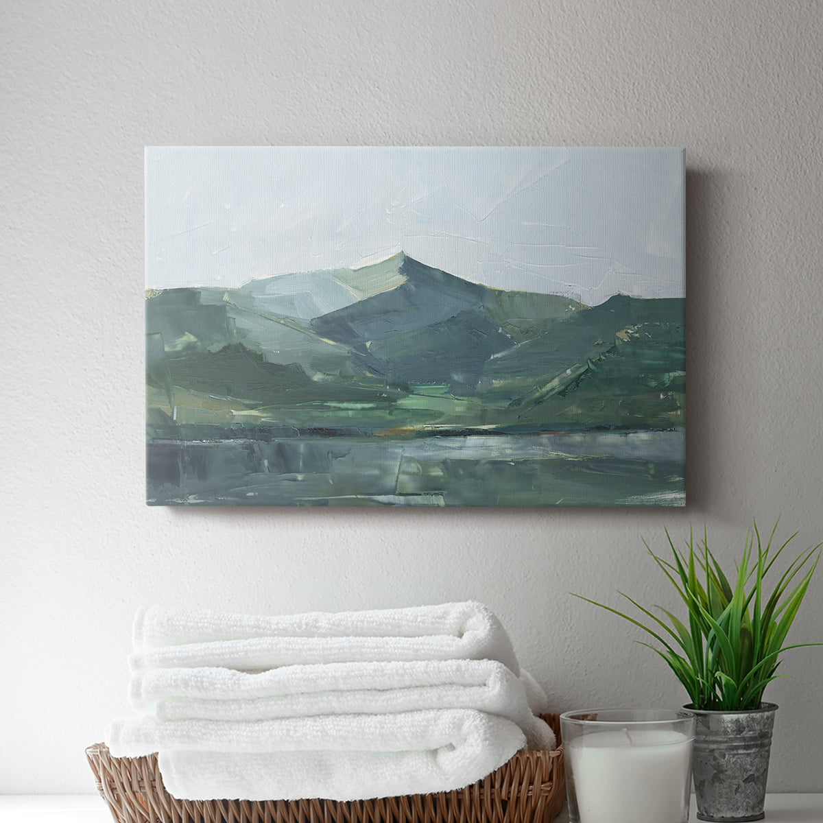 Green Grey Mountains I - Canvas Art Print