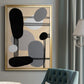 Interconnected Shapes I - Modern Framed Canvas Print