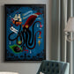 Spooky Cephalopod Chandeliers II - Modern Framed Canvas Print