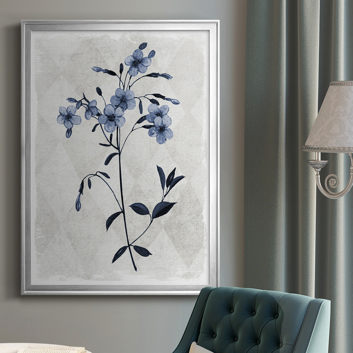 Harlequin Botanical III - Modern Framed Canvas Print