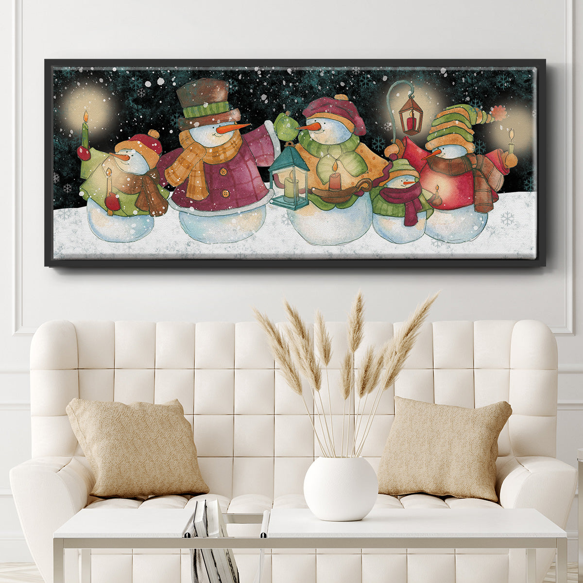Christmas Lineup - Floater Framed Canvas Print