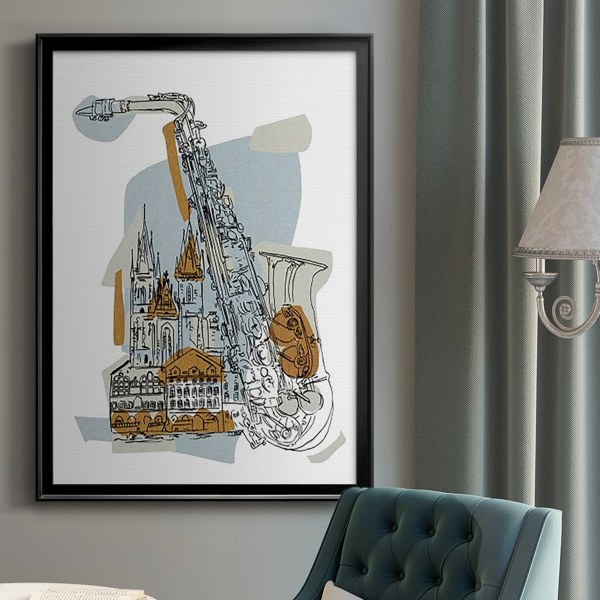 Rehearsal II - Modern Framed Canvas Print