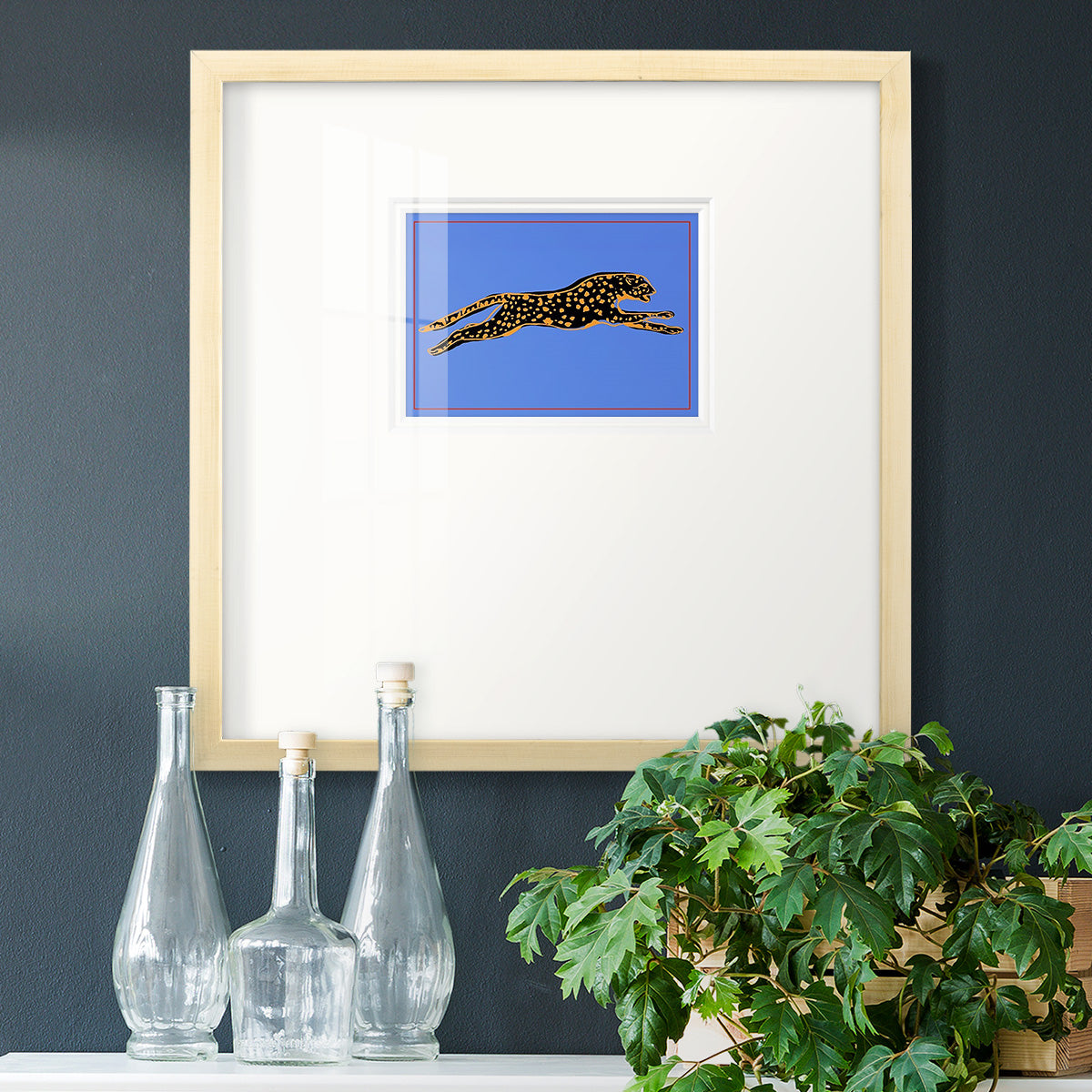 The Wild Leopard II Premium Framed Print Double Matboard