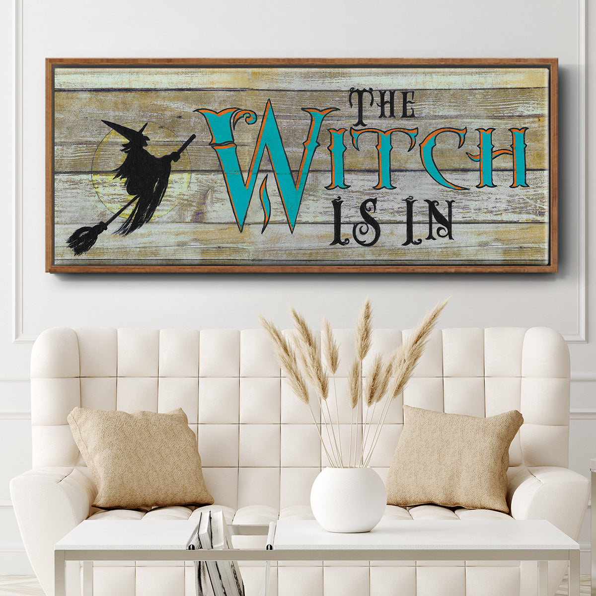 The Witch is in - Floater Framed Canvas Print