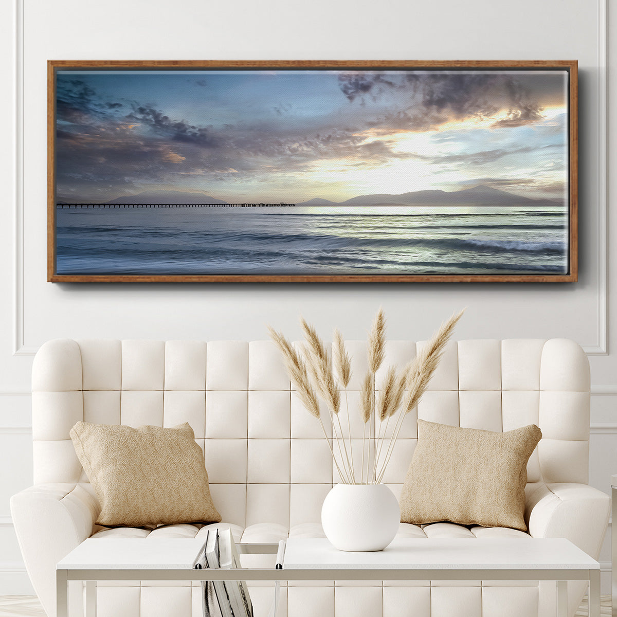 Island Calm - Floater Framed Canvas Print