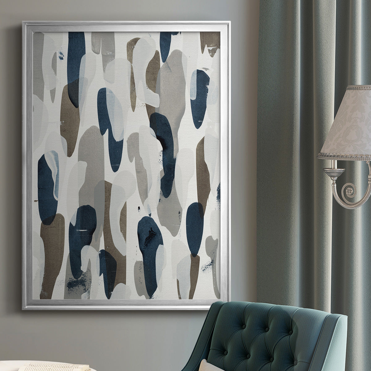 River's Run - Modern Framed Canvas Print