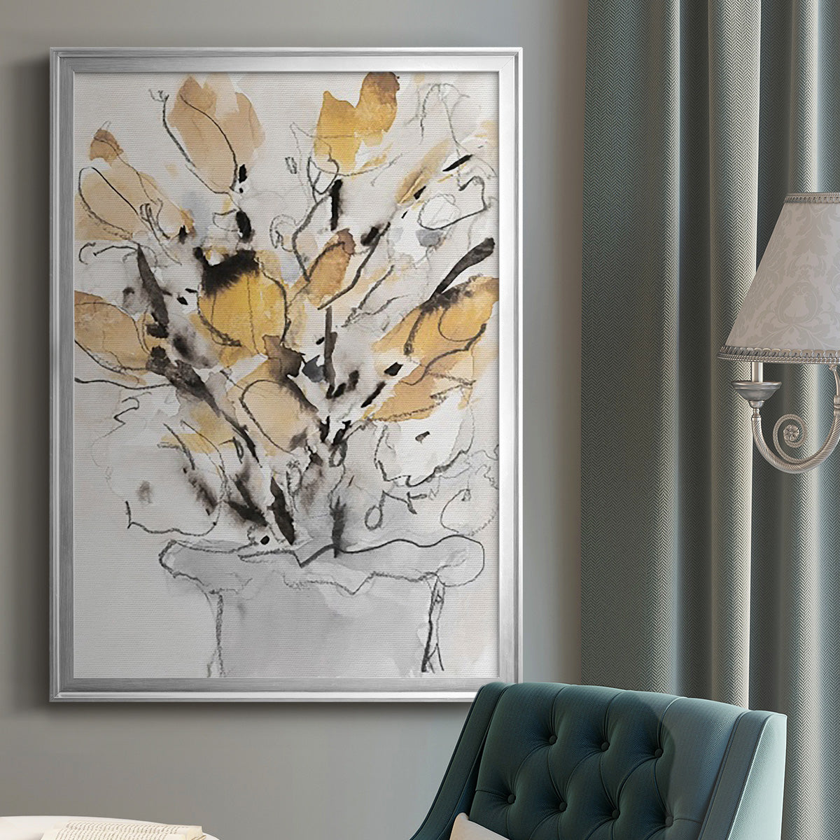 Seasonal Gatherings II - Modern Framed Canvas Print