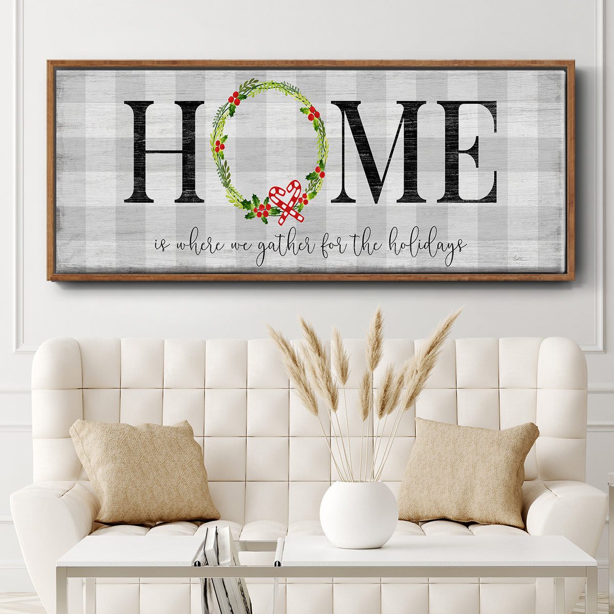 Gather for the Holidays - Floater Framed Canvas Print