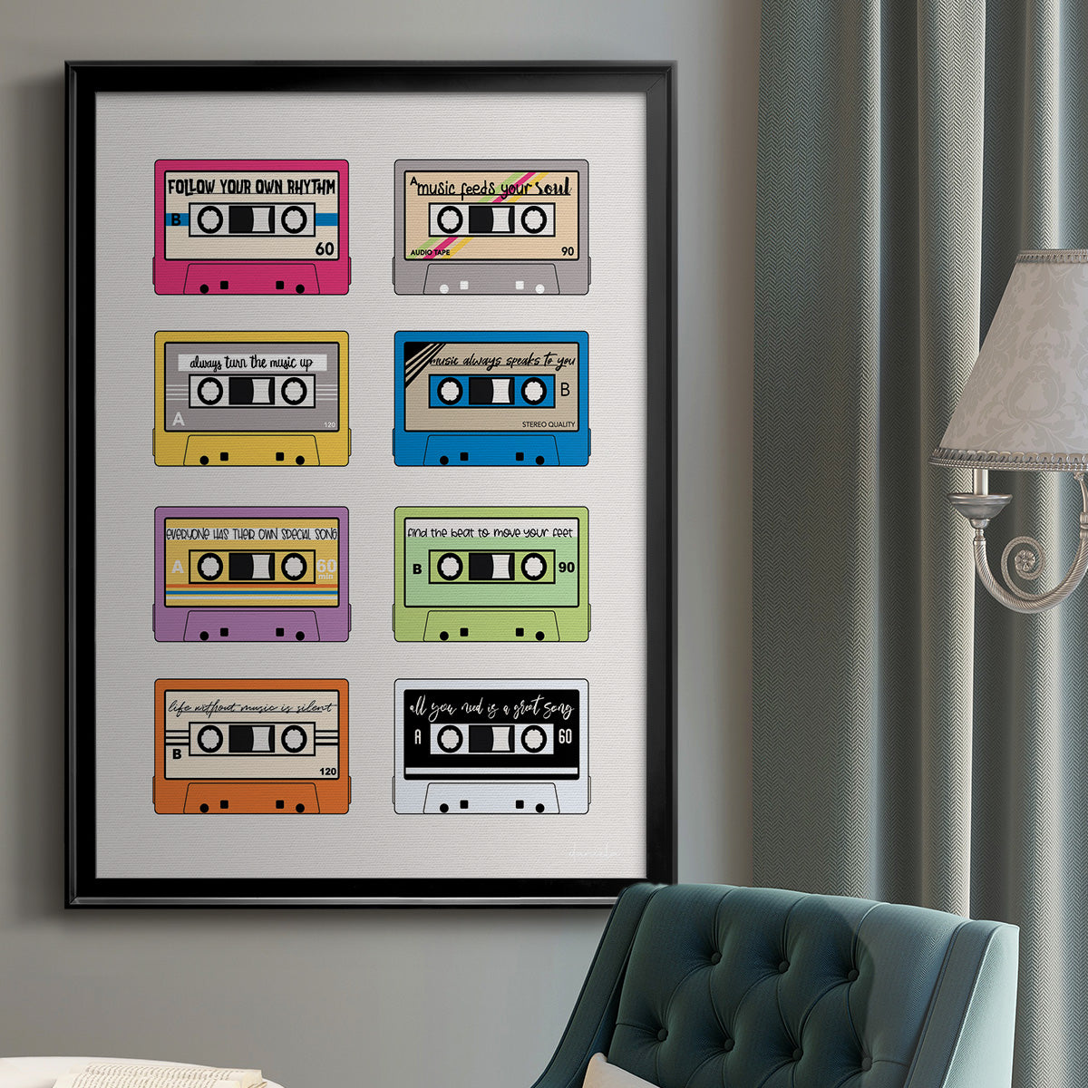 Musical Inspiration - Modern Framed Canvas Print