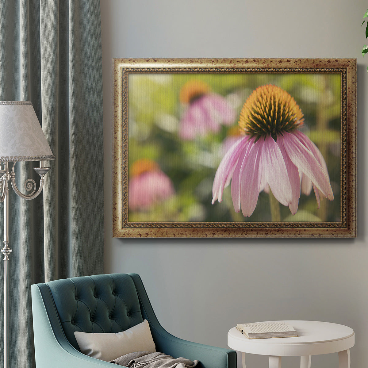 Echinacea Study I Premium Framed Canvas- Ready to Hang