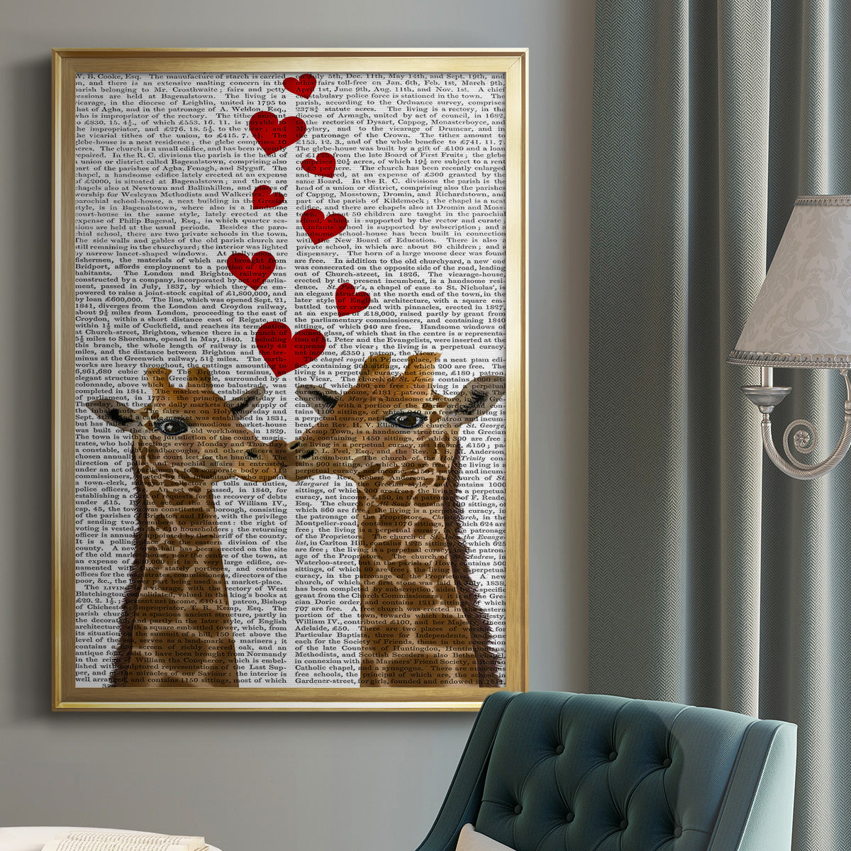 Love is in the Air Collection B - Modern Framed Canvas Print