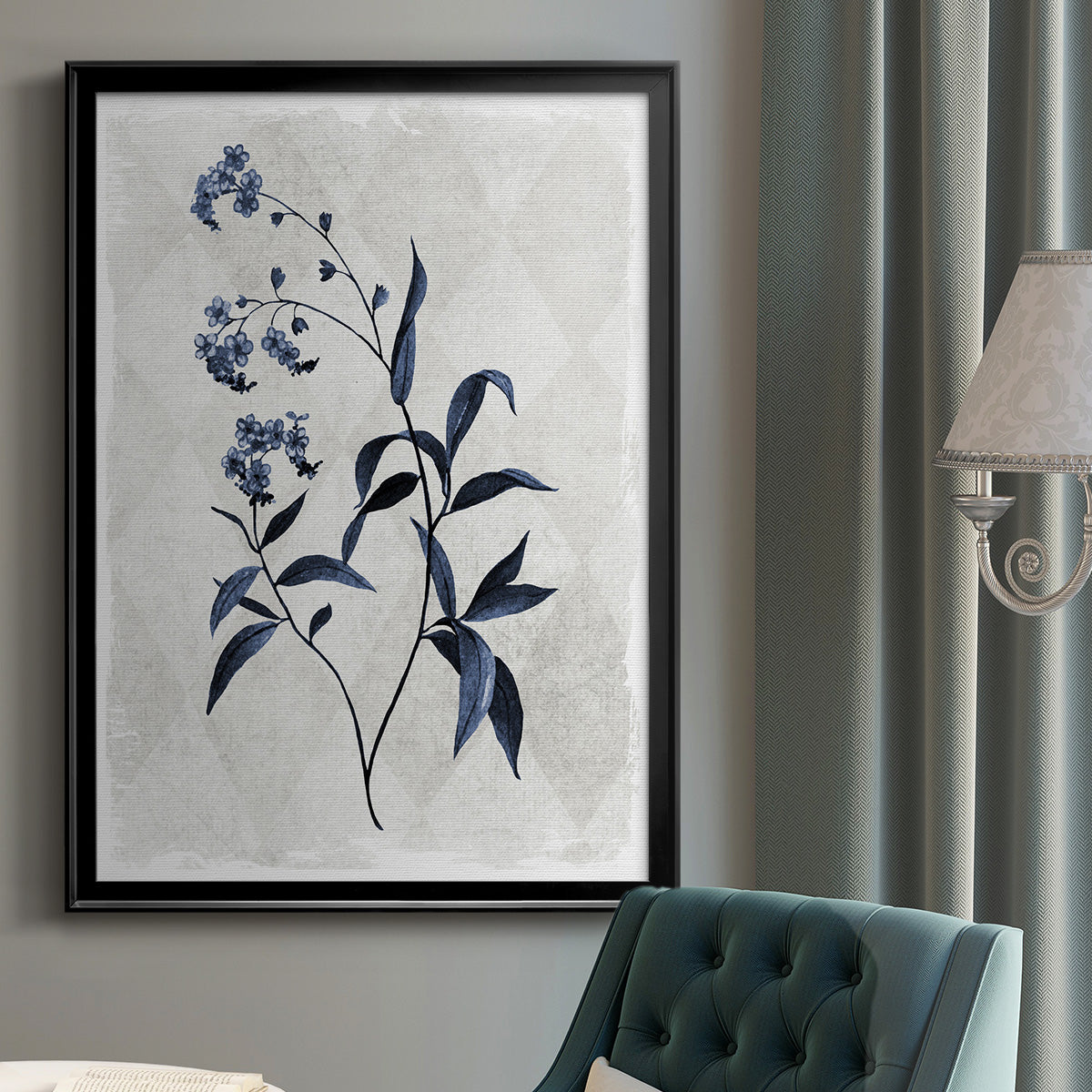 Harlequin Botanical I - Modern Framed Canvas Print