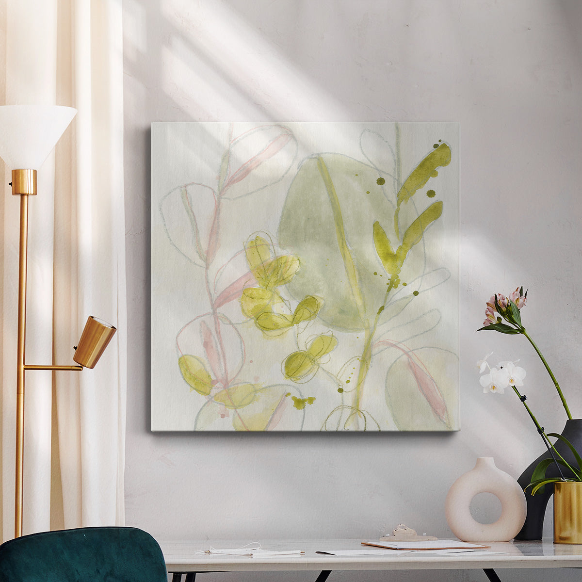 Celadon Trace I - Canvas Art Print