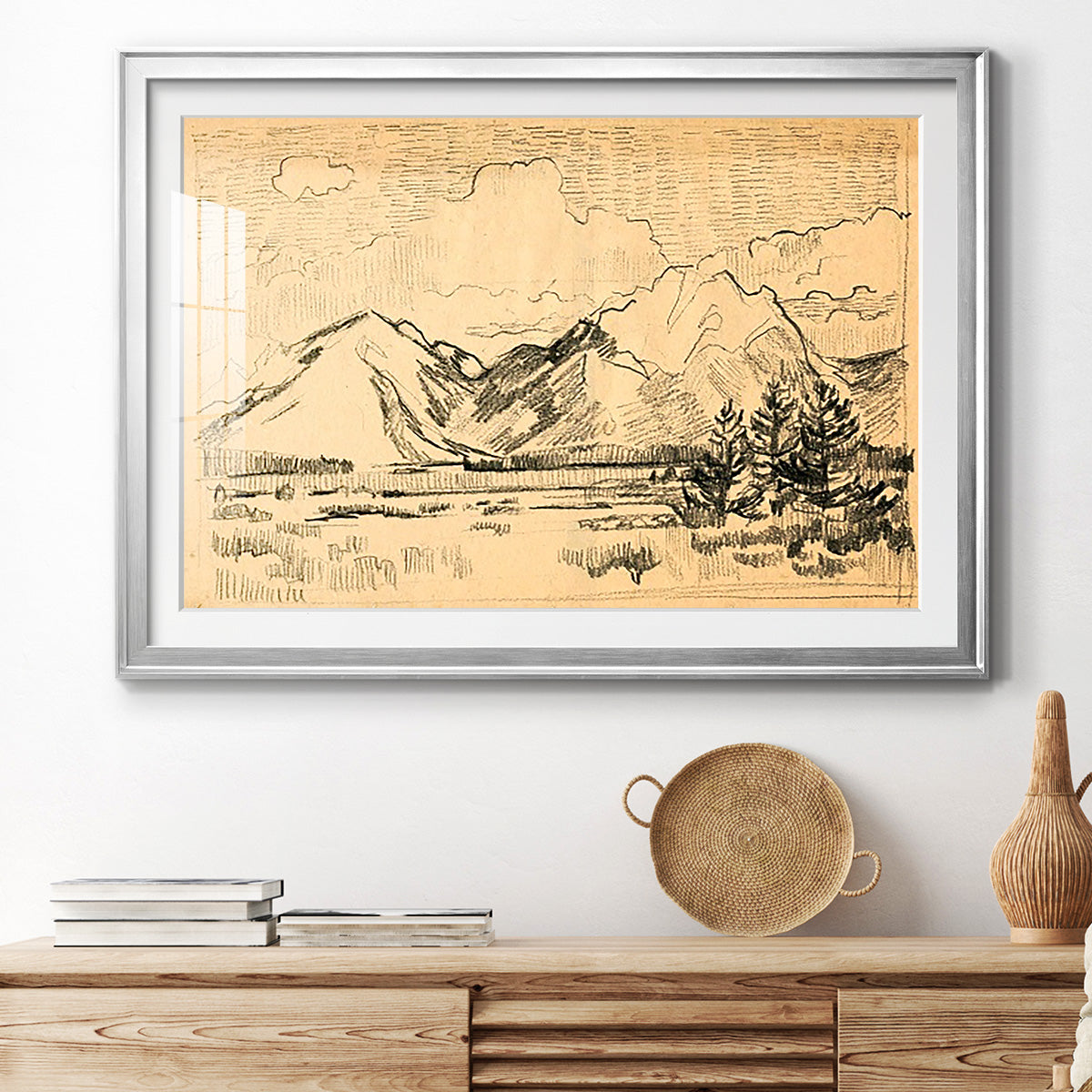 Hatched Horizon II Premium Framed Print - Ready to Hang