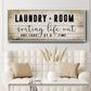 Laundry Room - Floater Framed Canvas Print