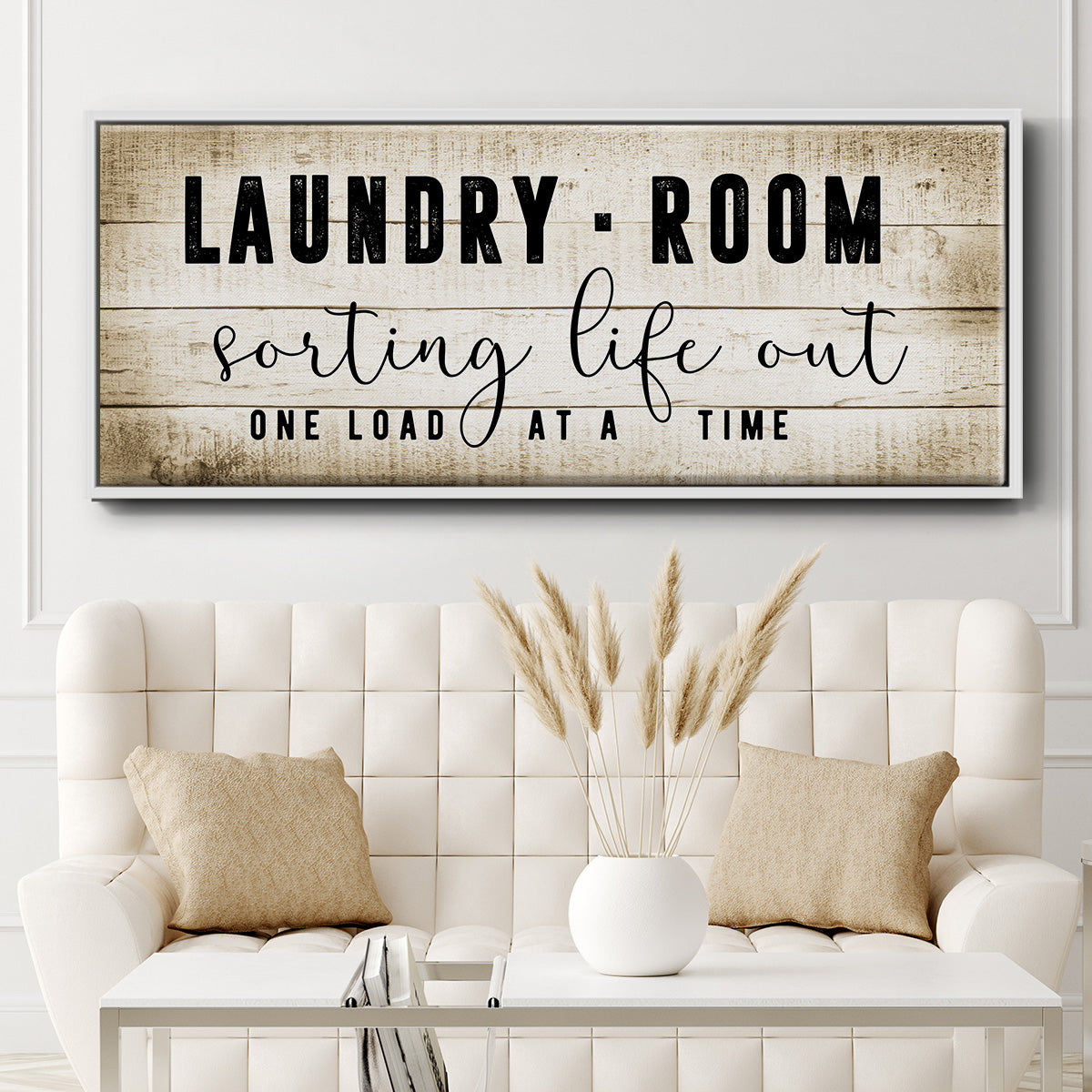 Laundry Room - Floater Framed Canvas Print