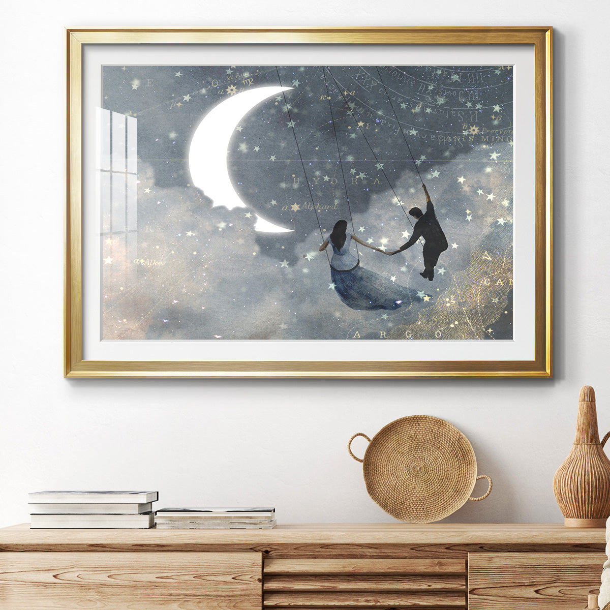 Celestial Love I - Modern Framed Art Print