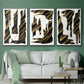 Neutral City Center Type I - Framed Premium Gallery Wrapped Canvas L Frame 3 Piece Set - Ready to Hang