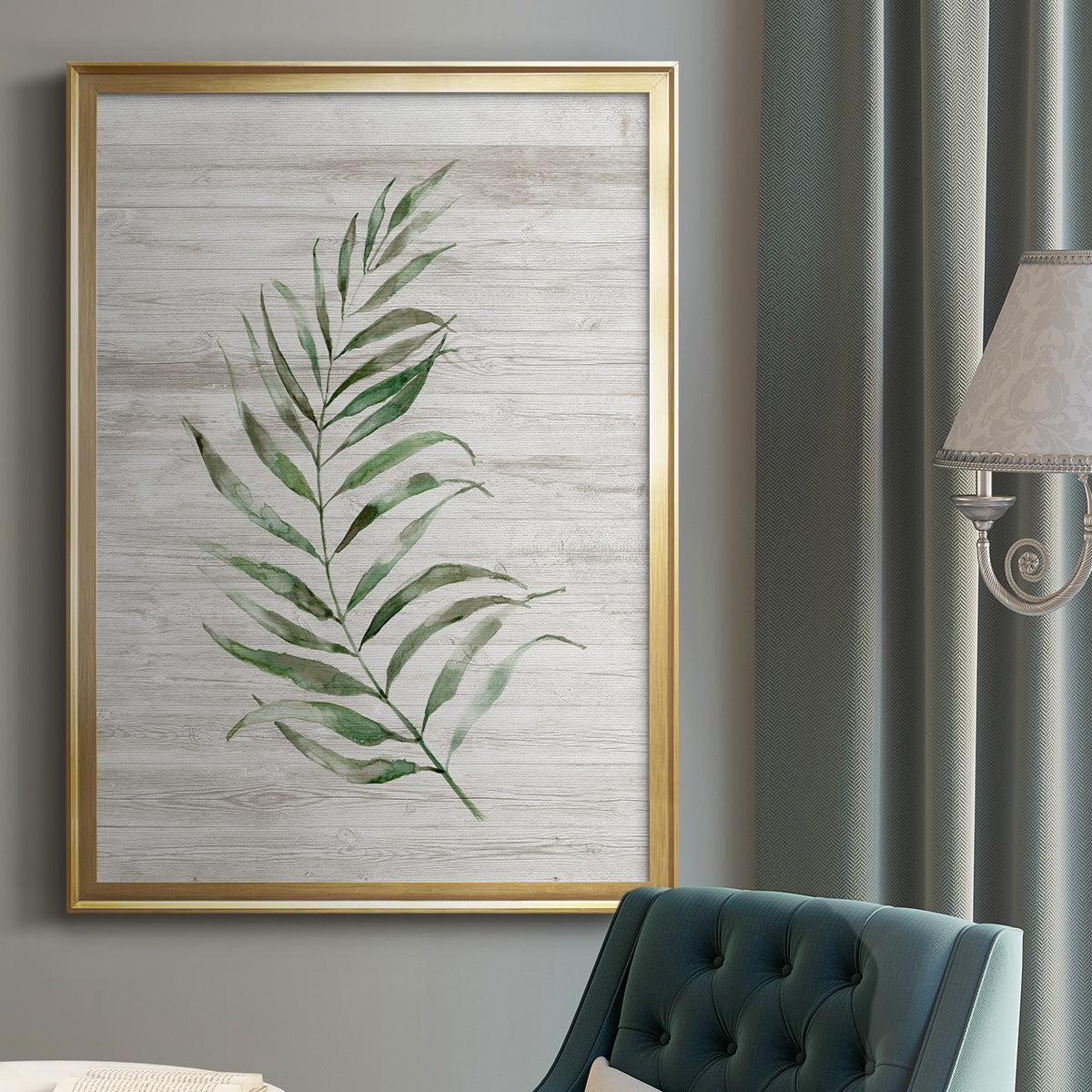 Tropic Frond I - Modern Framed Canvas Print