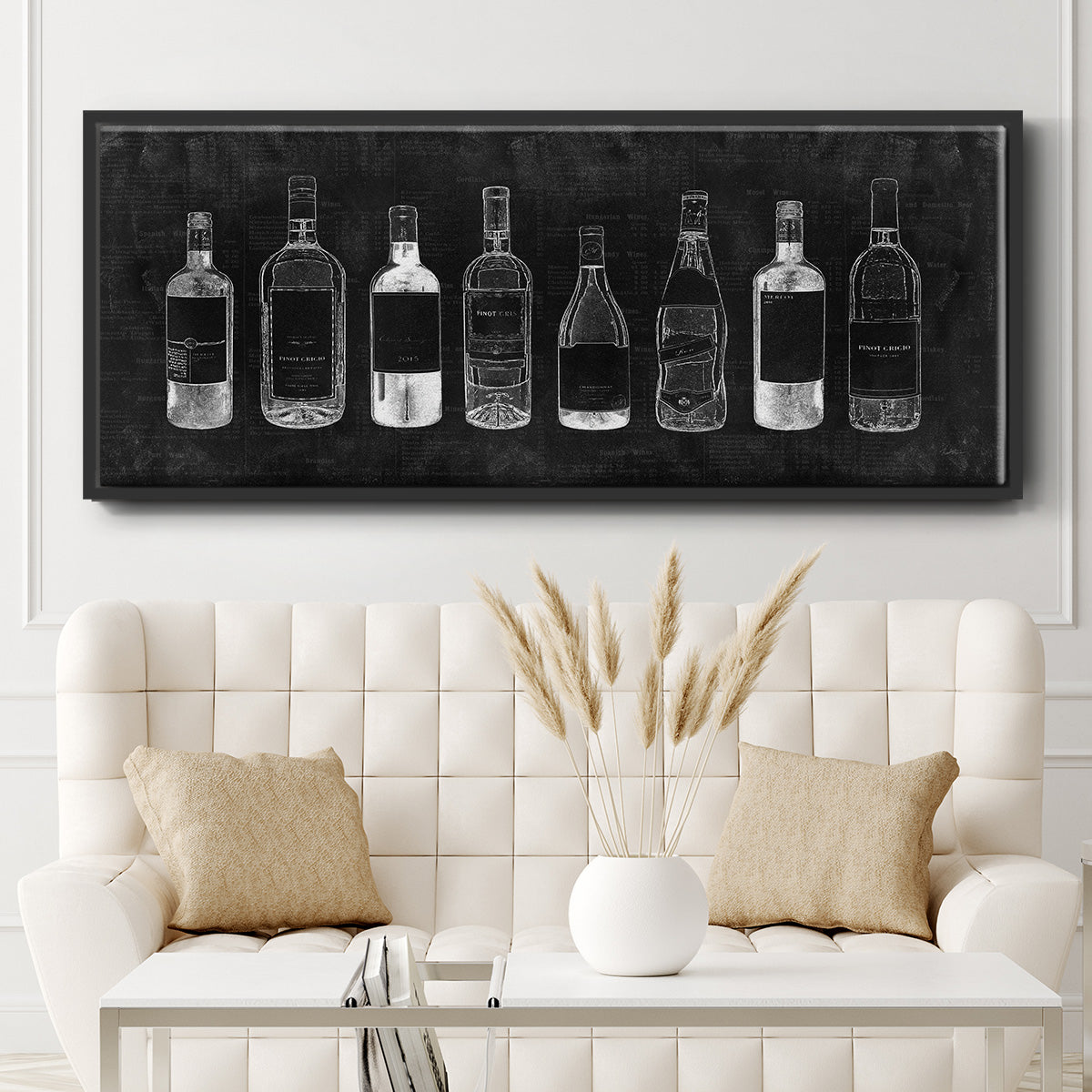 Wine Cellar - Floater Framed Canvas Print