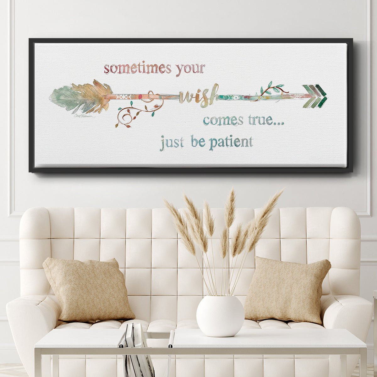 Wishing Arrow - Floater Framed Canvas Print