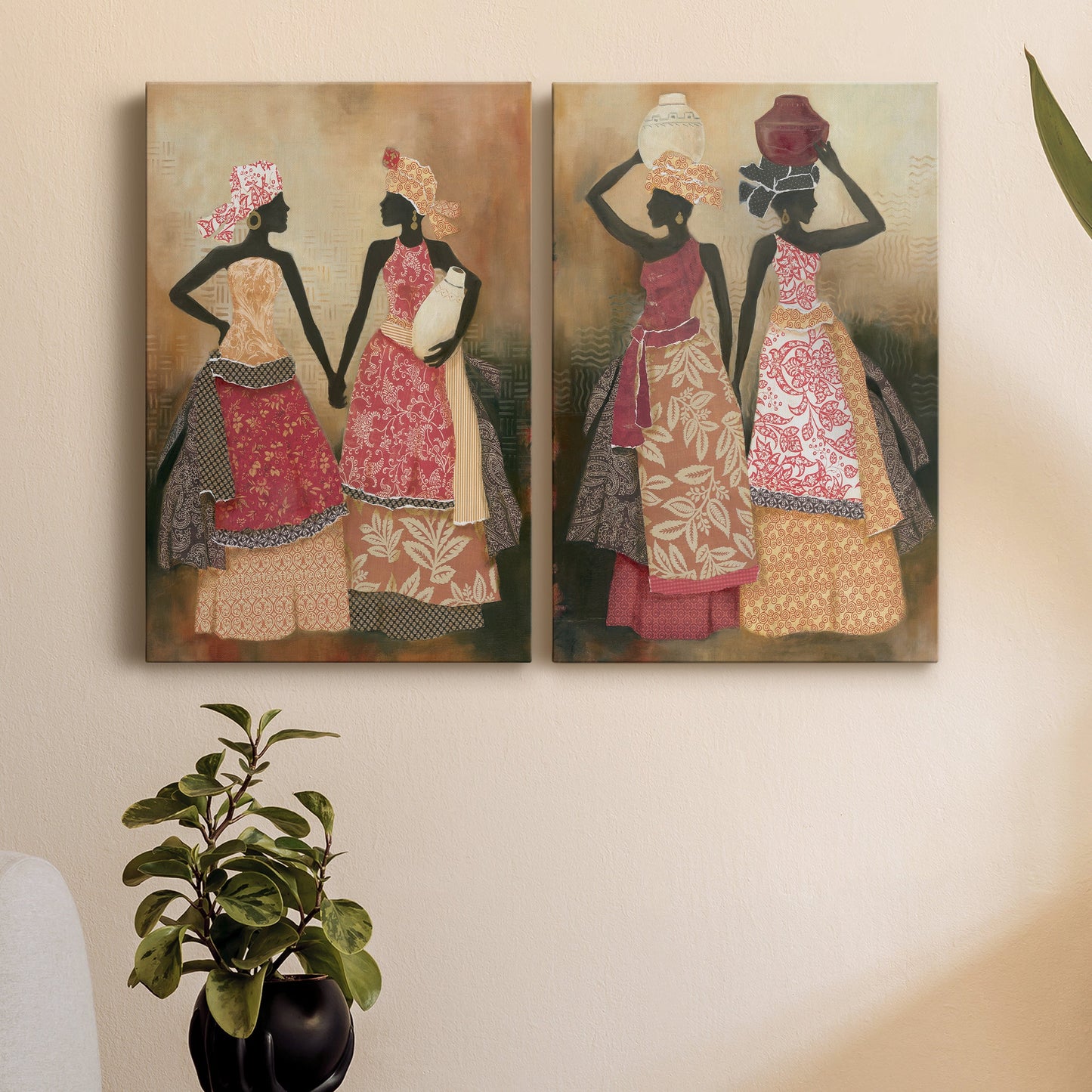 Village Women I Premium Gallery Wrapped Canvas - Ready to Hang