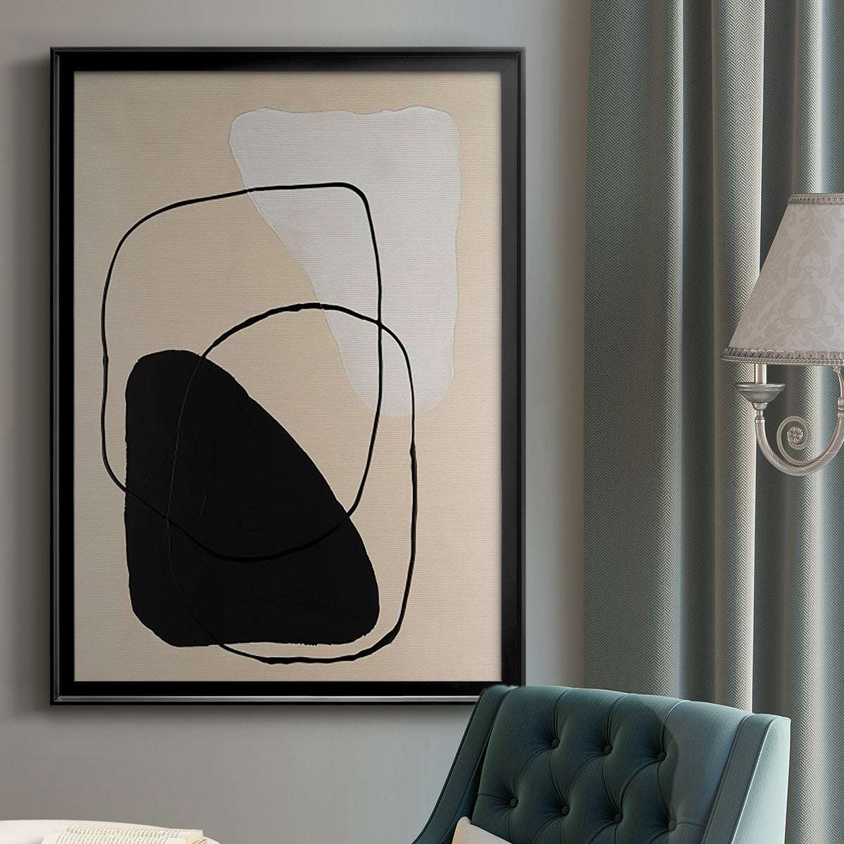 Avant Mod II - Modern Framed Canvas Print