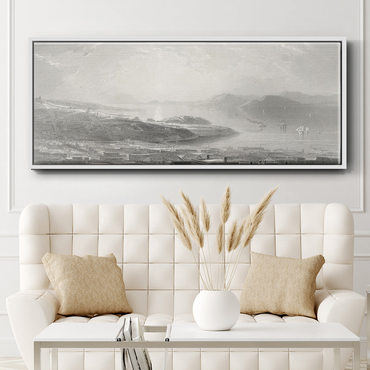 Golden Gate - Floater Framed Canvas Print
