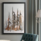 Rustic Evergreens I - Modern Framed Canvas Print