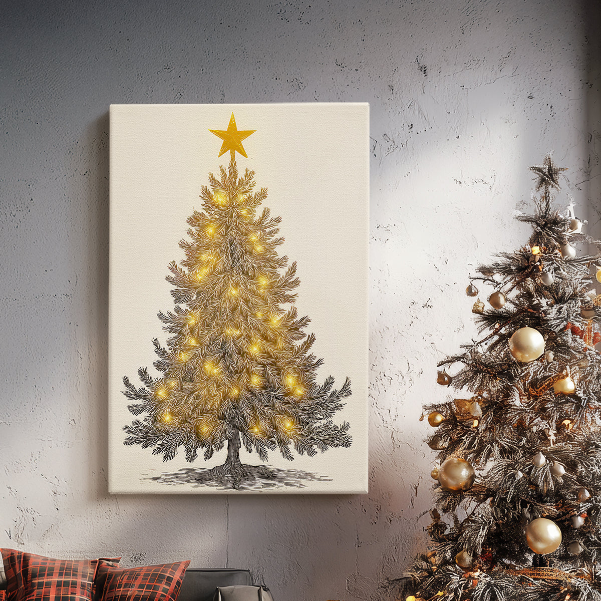 Dusk of Gilded Snow - Canvas Art Print