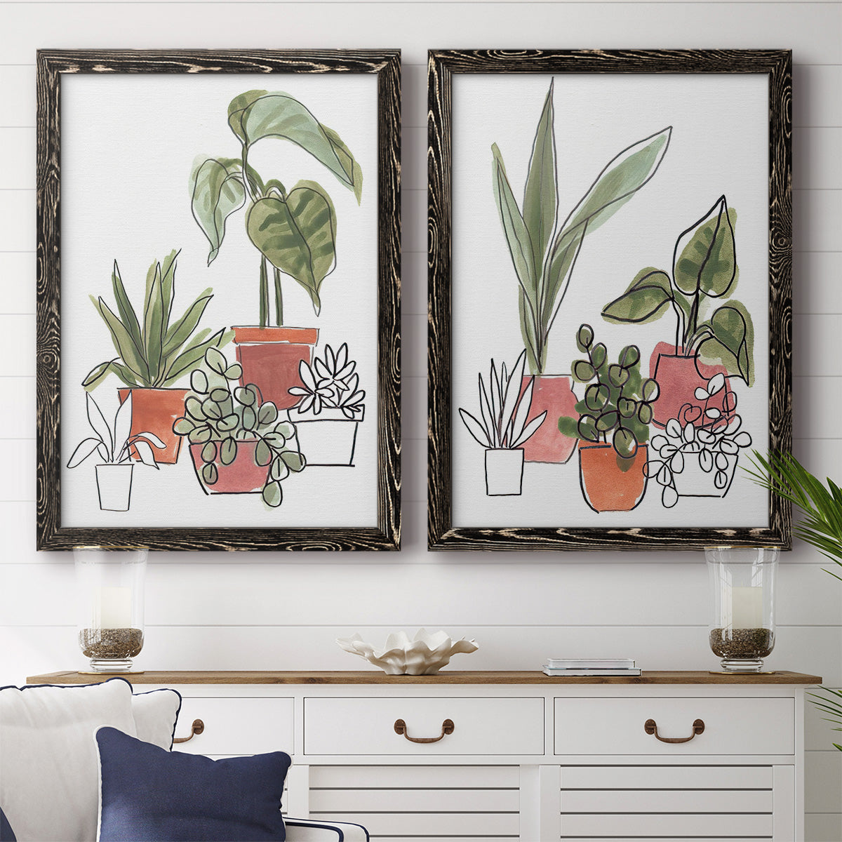 Home Grown I - Premium Framed Canvas 2 Piece Set - Ready to Hang