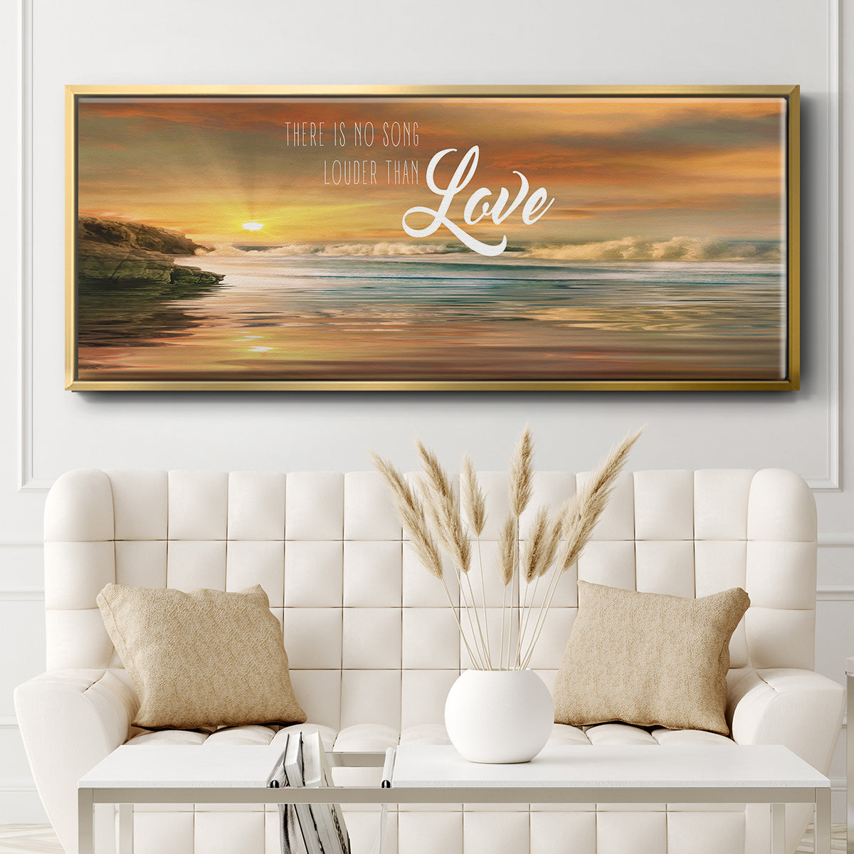Louder Than - Floater Framed Canvas Print