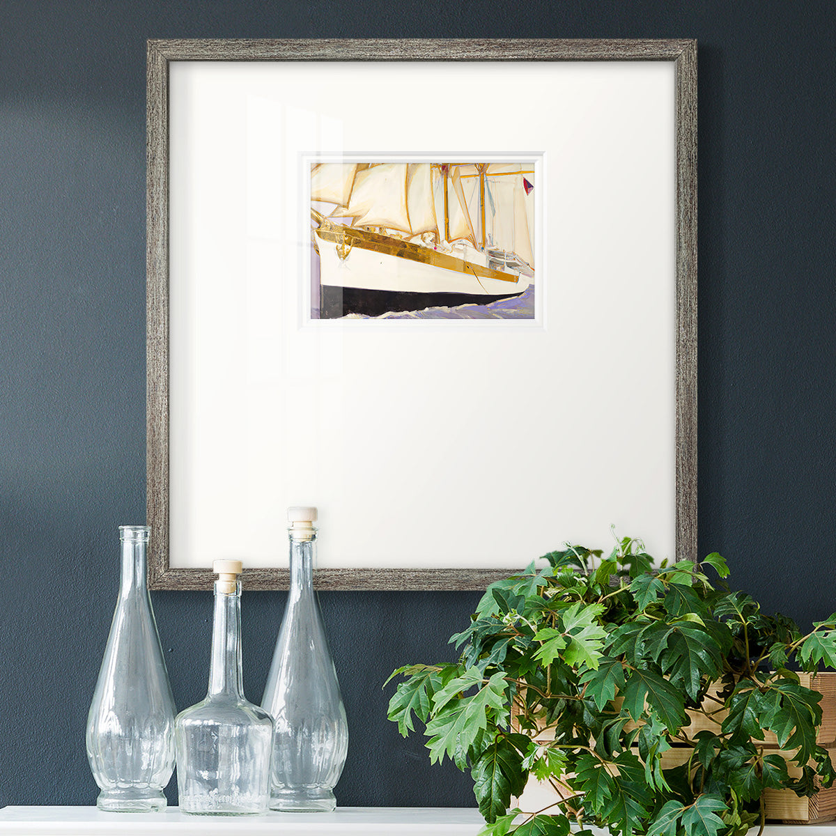 Godlen Sail V Premium Framed Print Double Matboard