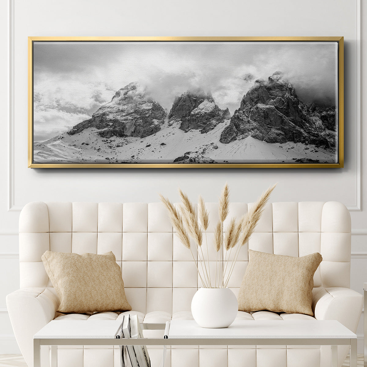 Dolomites - Floater Framed Canvas Print