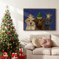 Christmas Labradors, Three Kings - Floater Framed Canvas Print