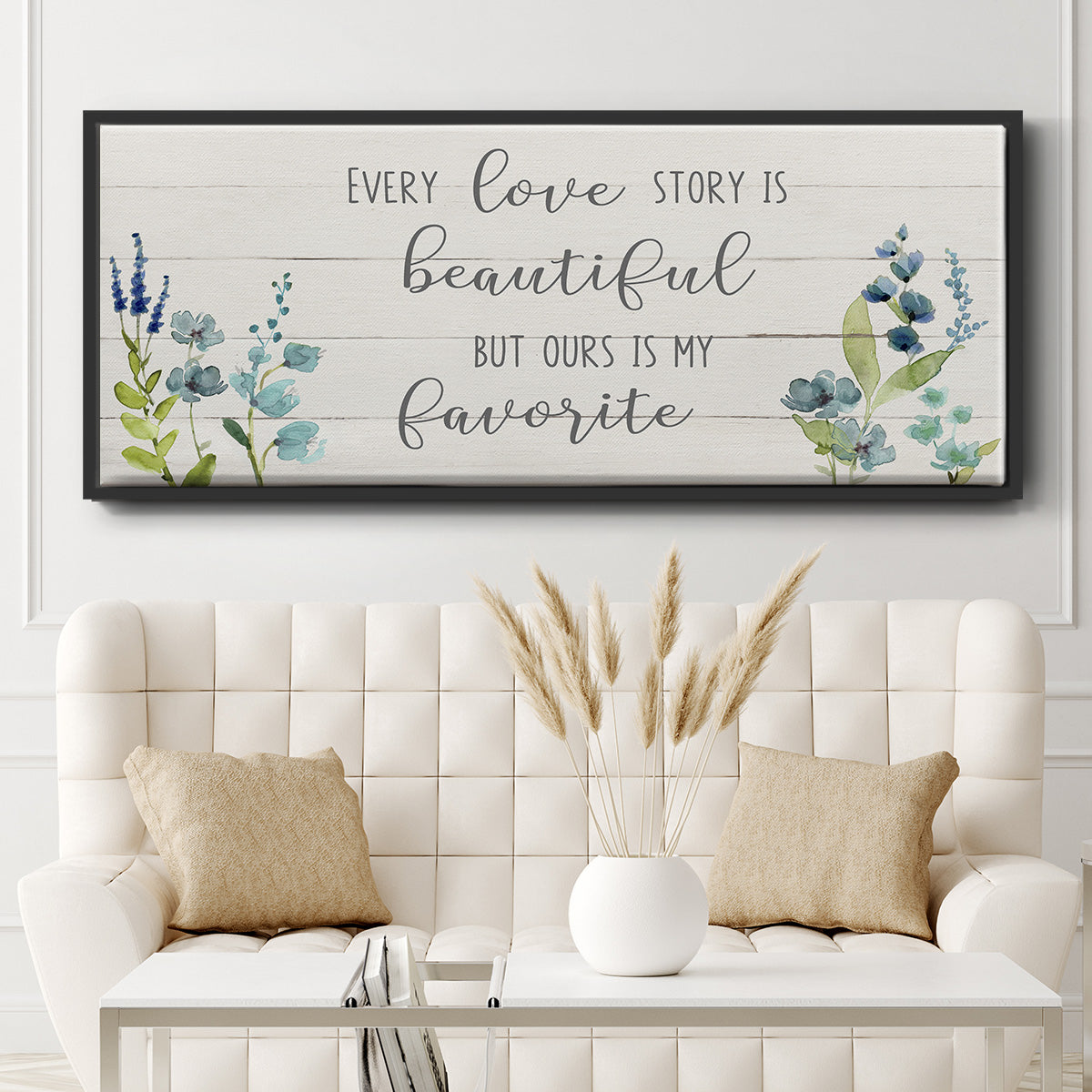 Love Story - Floater Framed Canvas Print