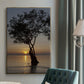 Sunset Silhouette - Framed Premium Gallery Wrapped Canvas L Frame - Ready to Hang