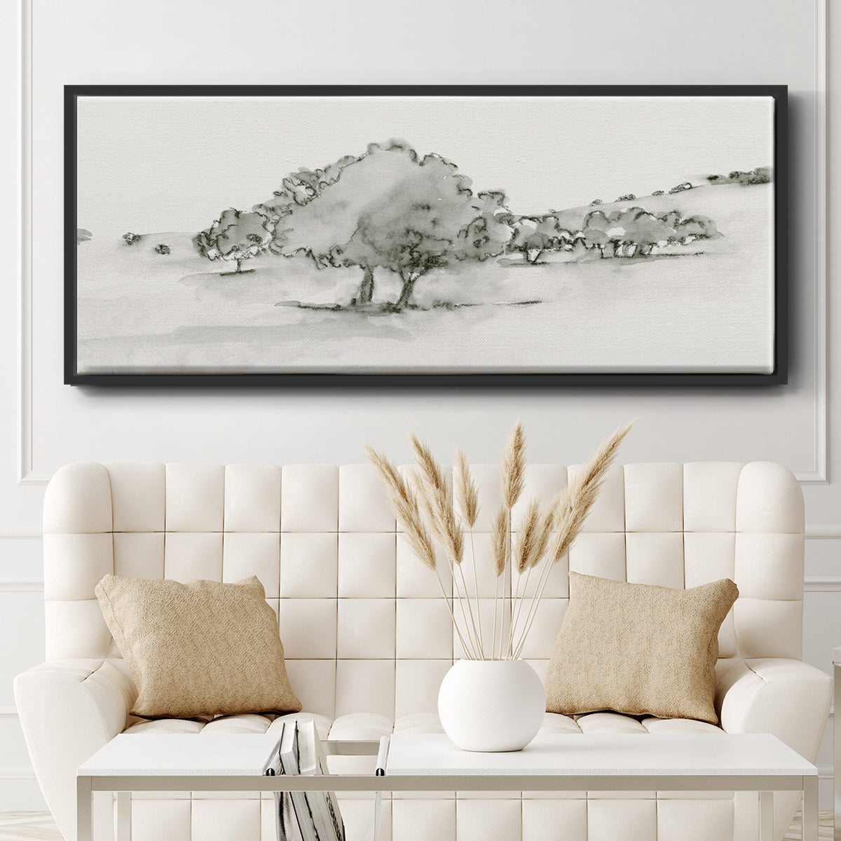 Scenic Scribble II - Floater Framed Canvas Print