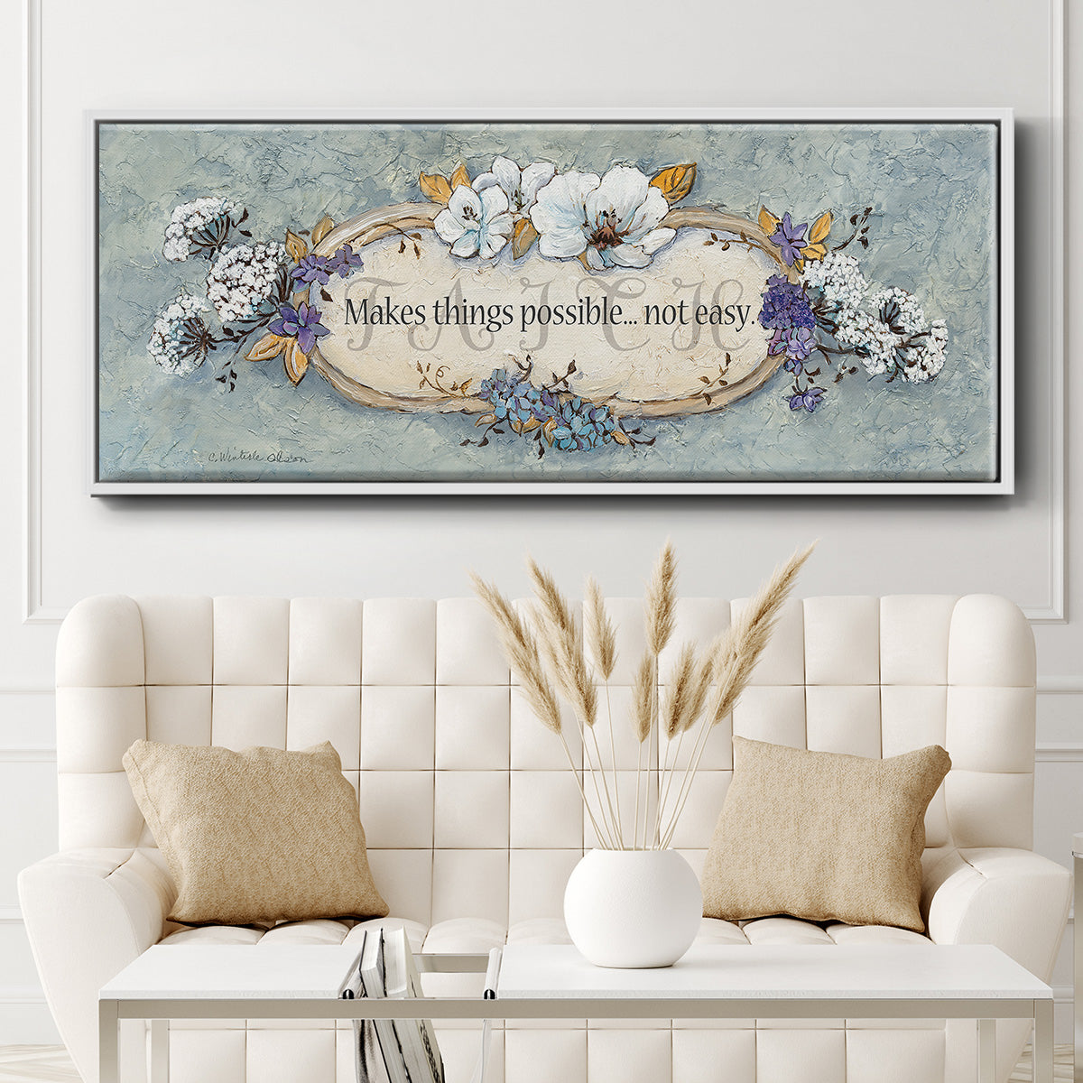 Faith - Floater Framed Canvas Print
