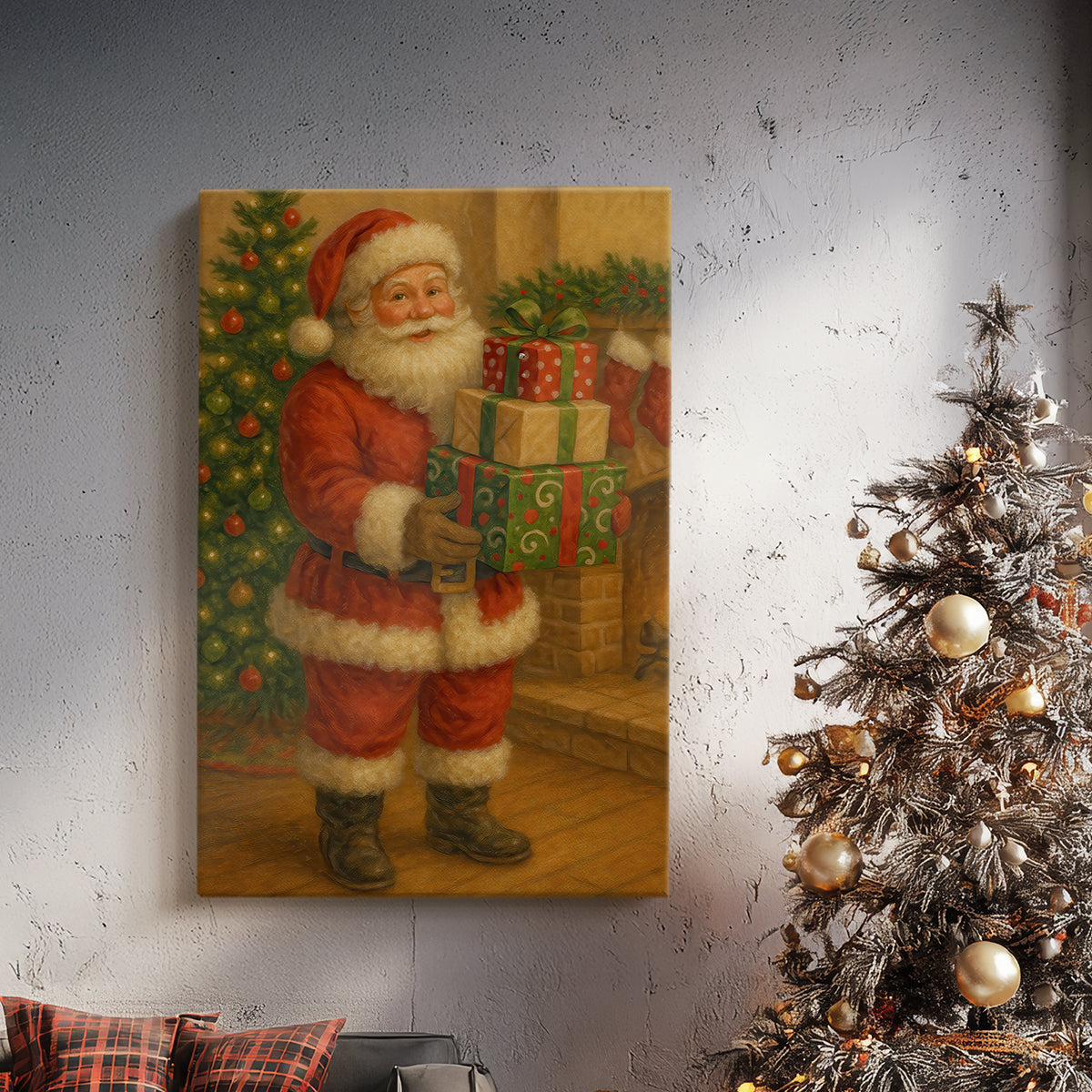 Midnight of Amber Nativity - Canvas Art Print